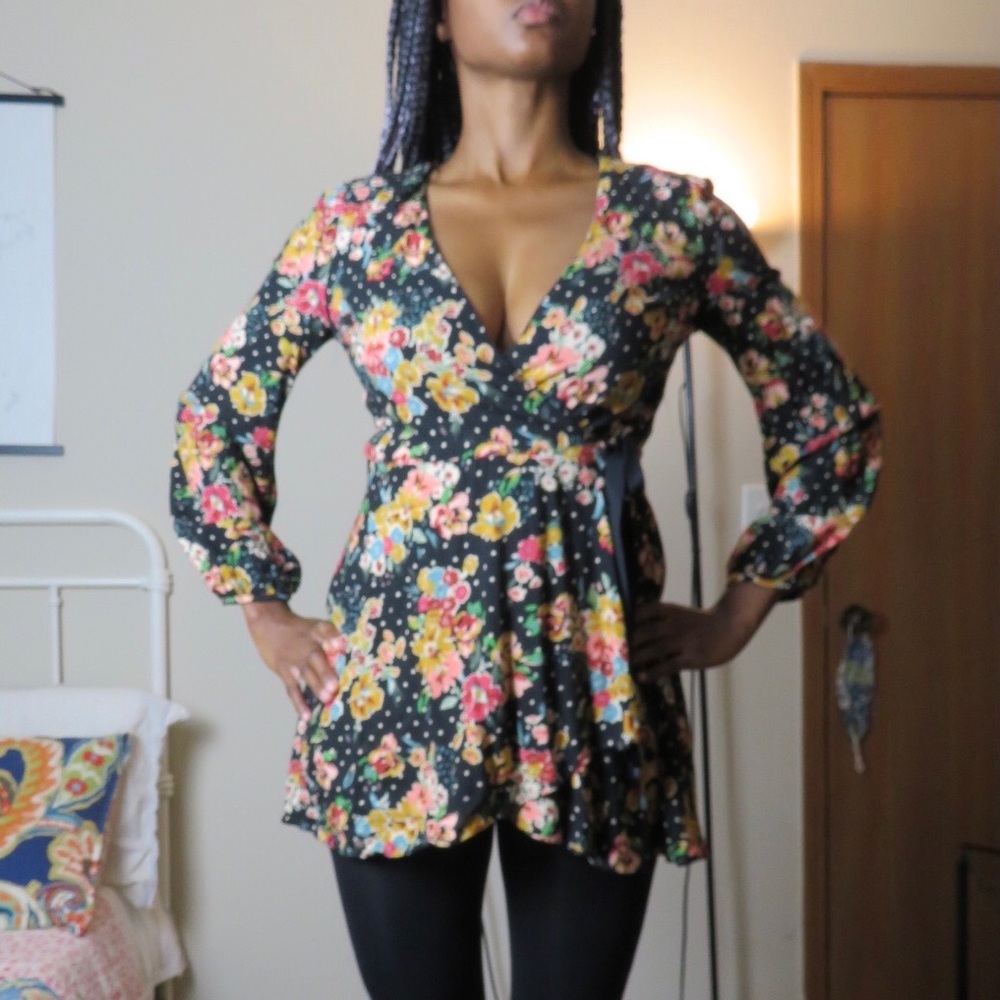 Zara floral print fall romper